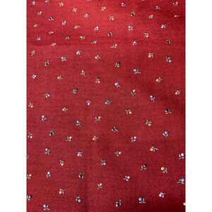 Vintage Cranston Print Works Floral Fabric 18x22" Fat Quarter Red Cotton Crafts
